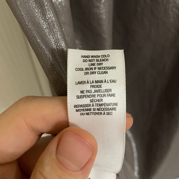 Juicy Couture Metallic V-Neck Deep Gray Blouse - Picture 4 of 5